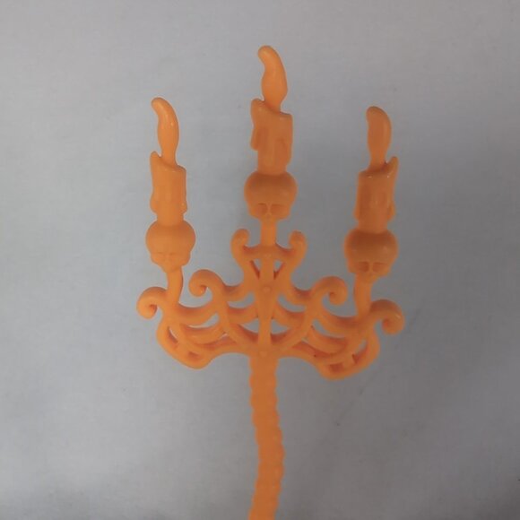 Monster High Candelabra ONLY Freaky Fusion Catacombs Castle Playset Orange Piece - Picture 2 of 13